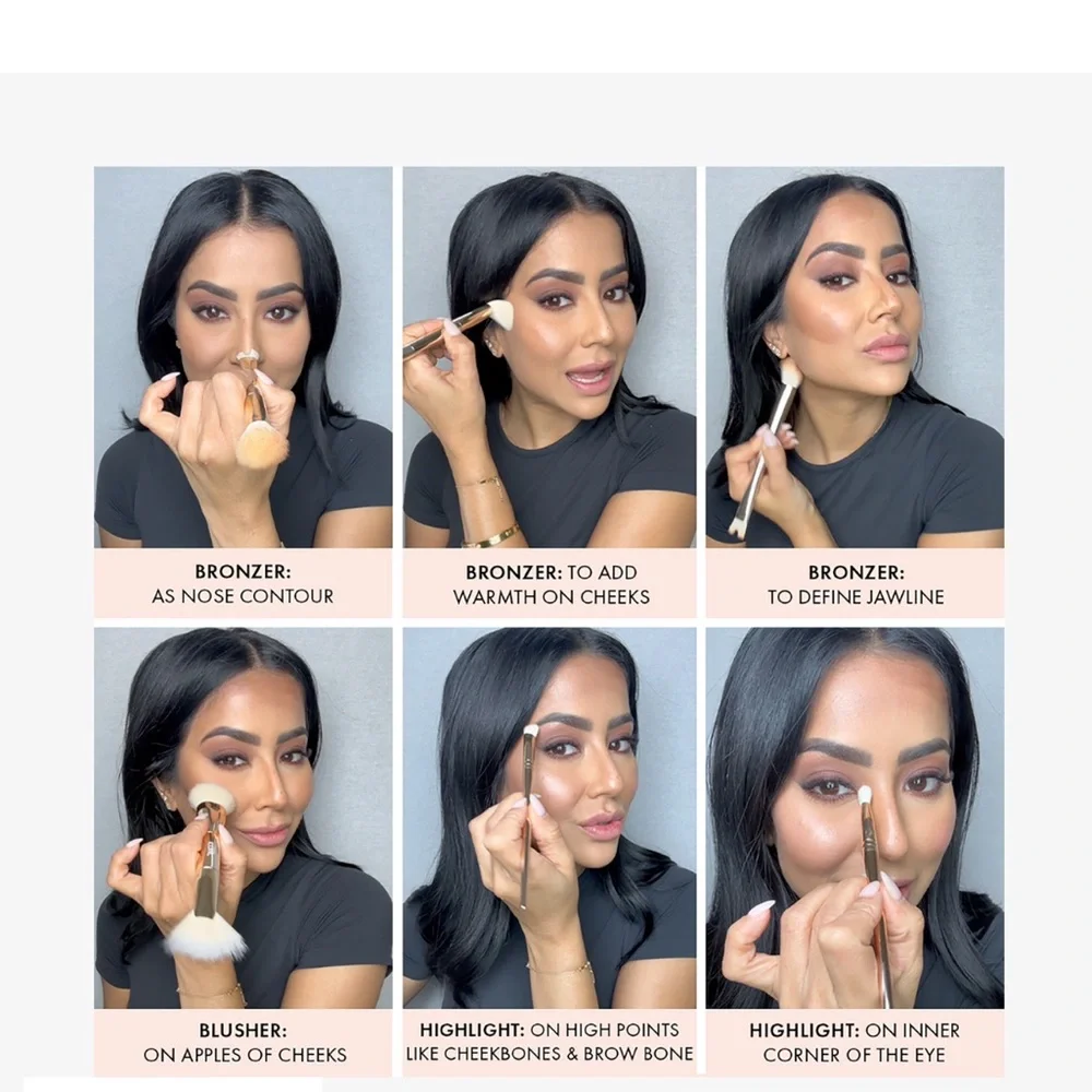 ICONIC LONDON MULTI-USE CREAM BLUSH,BRONZER & HIGHLIGHT PALETTE NWT - Picture 8 of 12